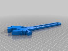 Fully Assembled, Customizeable 3D Printed Wrench V2 3D Printer Model