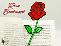 Rose Bookmark 3D Printer Model