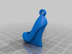 High Wedge Shoe Keychain 3D Printer Model