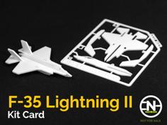 F-35 Lightning II Kit Card 3D Printer Model