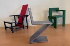 Zigzag Chair Rietveld 1932 3D Printer Model