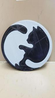 Cat Yin-Yang (Dual Print) 3D Printer Model