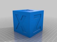 Calibration Test Cubes “XYZ” 3D Printer Model