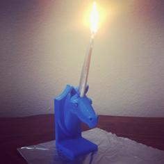 Unicorn Candle Holder 3D Printer Model