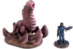 Cave Worm, 28mm Miniature 3D Printer Model