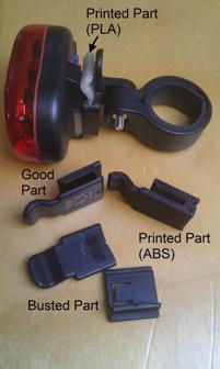 Bicycle Light Retaining Clip 3D Printer Model