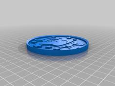 Christmas Santa Coaster 3D Printer Model