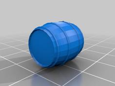 Wooden Whisky Barrel 3D Printer Model