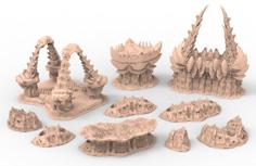 Tyty Tyran Tyranid 40k Starship Trooper Notable Small Terrain Remix Part 21 3D Printer Model