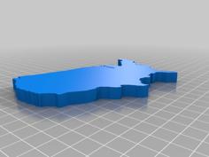 Map Of United States Of America 3D Printer Model