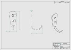 Hook For Key Holder 3D Printer Model