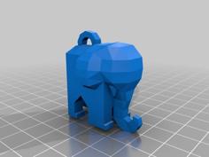 Low Poly Elephant Pendant 3D Printer Model