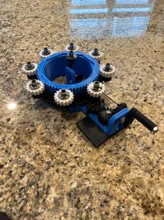 Remix Of Planetary Menorah (V1) With A Larger Crank Base 3D Printer Model