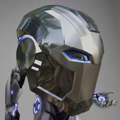 Stealth Iron Man Concept Inspired Helmet 3D Printer Model