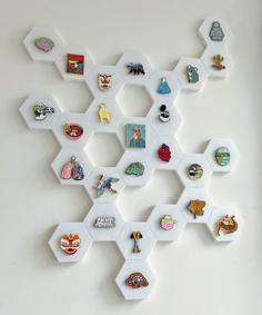 Modular Enamel Pin Display 3D Printer Model