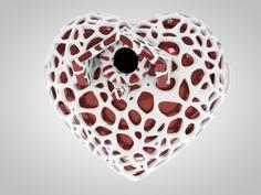 Heart Shaped Birdhouse Voronoi Style 3D Printer Model