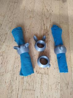 Bunny Napkin Rings 3D Printer Model