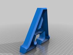 All Alphabet Letters A-Z Bookman Old Style 3D Printer Model