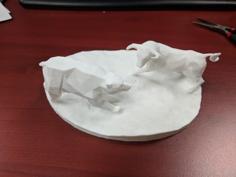 Wall Street Bull And Bear 3D Printer Model