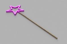 Star Fairy Wand Head 3D Printer Model