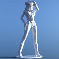 Sexy Cowgirl 3D Printer Model