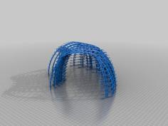 Curved Barrel Messy 3D Printer Model