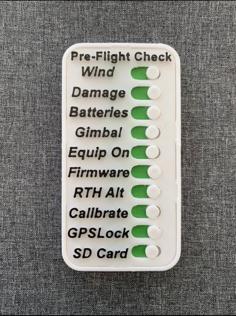 Drone Pre-Flight Checklist 3D Printer Model