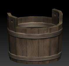 Skyrim Wooden Bucket 3D Printer Model