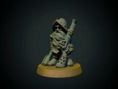 Dwarf Rifleman 28mm (supportless, FDM Friendly) 3D Printer Model