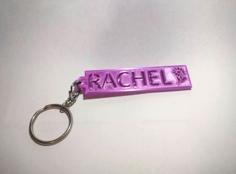 Rachel Keychain 3D Printer Model