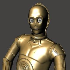 C3PO Articulated Figure 3D Printer Model