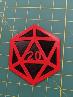 D20 Multi-Color Coaster 3D Printer Model