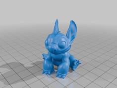 Stitch With Ear Notches 3D Printer Model