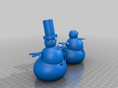 2 Snowmen Collection 3D Printer Model