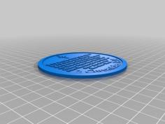 2 Chronicles 7:14 Medallion 3D Printer Model