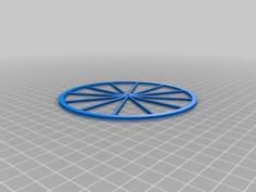 Miniature Cart Wheels 3D Printer Model