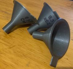 Caliber Specific Reloading Funnels (with Parametric Fusion Model) 3D Printer Model