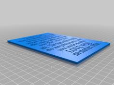 Family Sign 3D Printer Model