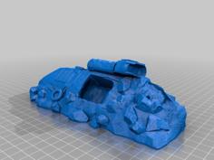 Crashed Helicopter 3D Printer Model