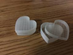 Yet Another 2-piece Heart Shaped Box. 3D Printer Model