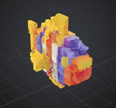 Voxel Clown Fish 3D Printer Model