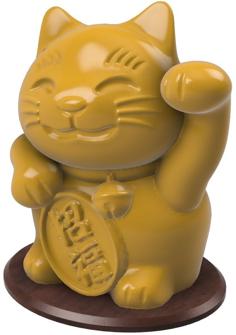 Lucky Cat Coin Bank (With Screw Cork) 3D Printer Model