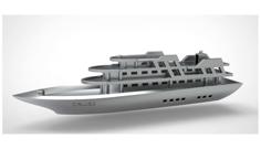 Cruise Ship Miniature Toy 3D Printer Model