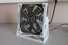 Desktop Fan Made Of 120 Mm PC Cooler 3D Printer Model