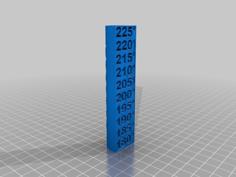 Testing Column For Different Extruder Temperatures 3D Printer Model