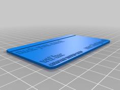 Funny Card Only For Funny Purposes 3D Printer Model