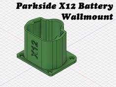 Parkside X12 Battery Wallmount 3D Printer Model