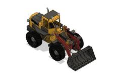 Yellow Front Loader With Movements 3D Printer Model