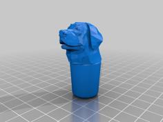 Dog Head Wine Stopper 3D Printer Model