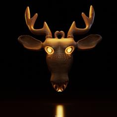 Deer Head Pendant 3D Printer Model